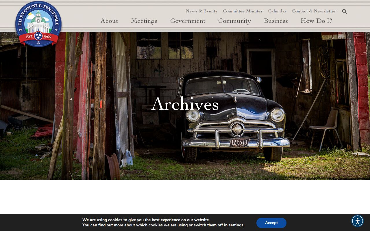 Giles County court records and Archives holdings