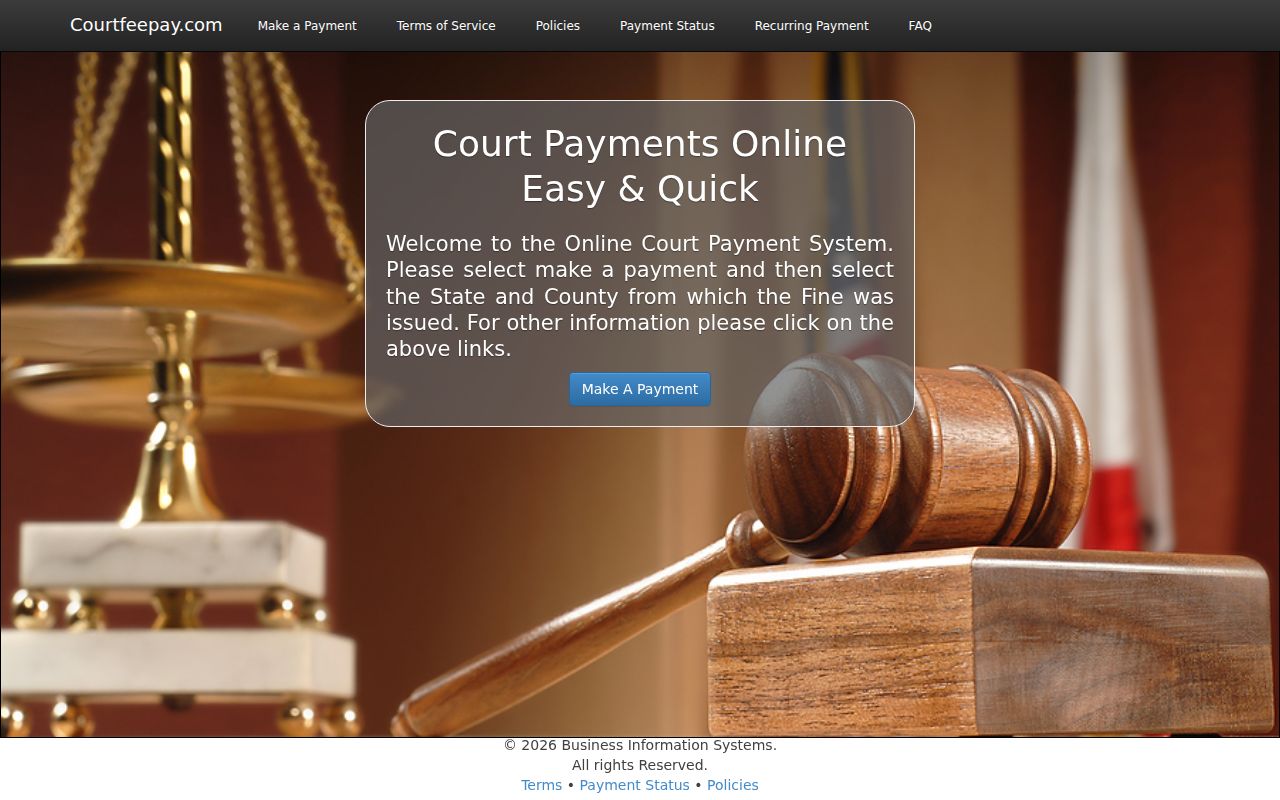 Giles County traffic court payment service separate from ticket records